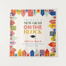 Nieuw Afstudeerder op het blok Kinder Afstuderen Wandkleed