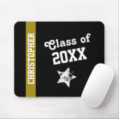 NIEUW AFSTUDEERDER van ELK JAAR Gold Stripe G19 Muismat (Met muis)