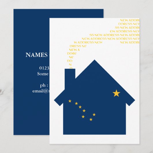 nieuw alaskans adres aankondiging (Voorkant / Achterkant)