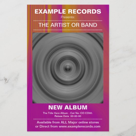 Nieuw Album starten - Kleur gestructureerd Flyer (Voorkant)