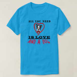 Nieuw allemaal: honden houden van Blauw Rood Oorsp T-shirt
