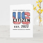 Nieuw Amerikaans staatsburgerschap 2022 Proud Amer Kaart (Gele Bloem)