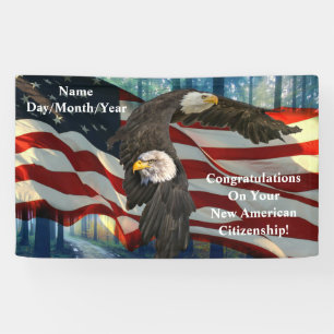 Nieuw Amerikaans staatsburgerschap gefeliciteerd Spandoek