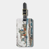 NIEUW AMSTERDAM, 1673 BAGAGELABEL (Voorkant verticaal)