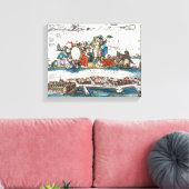 NIEUW AMSTERDAM, 1673 CANVAS AFDRUK (Insitu (Woonkamer))