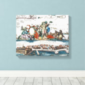 NIEUW AMSTERDAM, 1673 CANVAS AFDRUK (Insitu (Houten vloer))