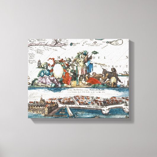 NIEUW AMSTERDAM, 1673 CANVAS AFDRUK (Voorkant)