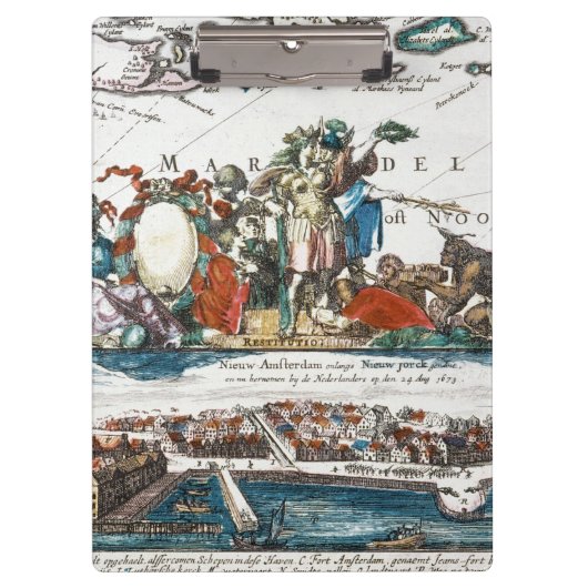 NIEUW AMSTERDAM, 1673 KLEMBORD (Voorkant)