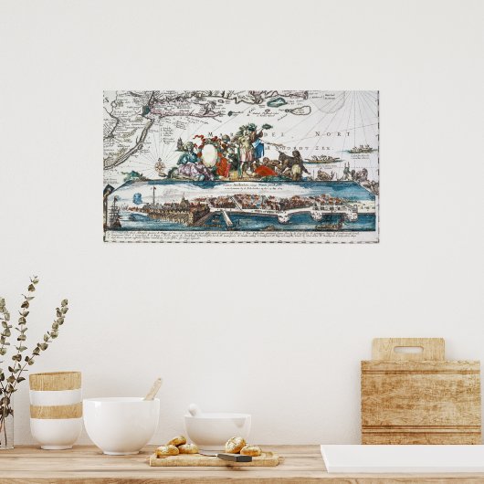 NIEUW AMSTERDAM, 1673 POSTER (Keuken)