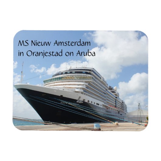 Nieuw-Amsterdam cruiseschip in het Caribisch gebie Magneet (Horizontaal)
