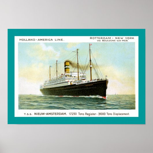 Nieuw Amsterdam van 1906 Poster (Voorkant)