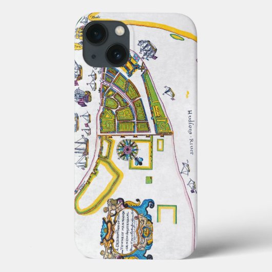 Nieuw-Amsterdamkaart, 1661 Case-Mate iPhone Case (Achterkant)