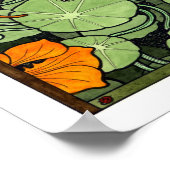 NIEUW! Art Nouveau Nasturtia Poster (Hoek)