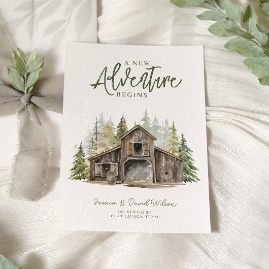 Nieuw avontuur begint Nieuwe Thuisbewegende Aankon Kaart