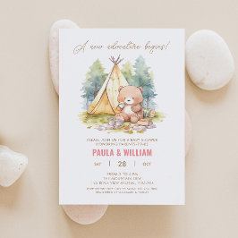 Nieuw Avontuur Gelukkige Camper Baby Meisje Douche Kaart