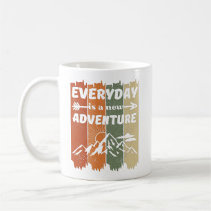 Nieuw avontuur geschenk voor wandelliefhebbers ret koffiemok