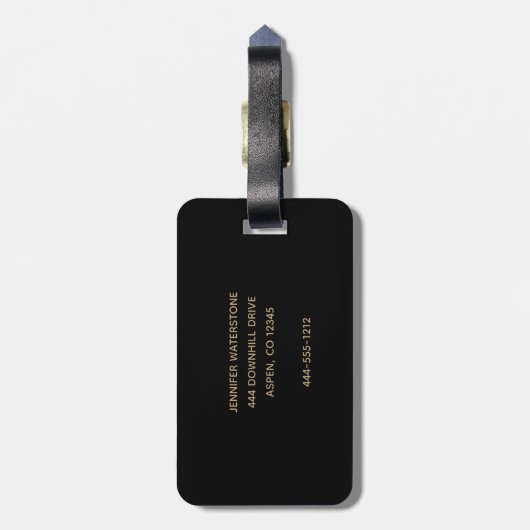 Nieuw avontuur wacht op Gold Glitter Script Bagagelabel (Achterkant verticaal)