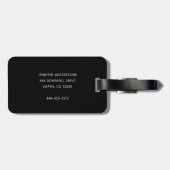 Nieuw avontuur wacht op Roos Gold Glitter Script Bagagelabel (Achterkant horizontaal)