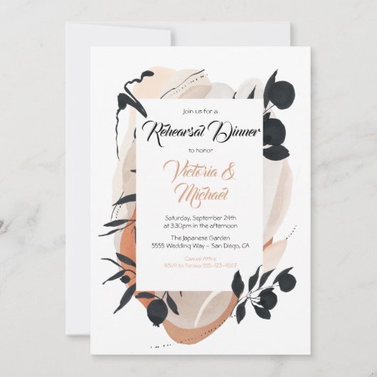 Nieuw Aziatisch Waterverf neutraal repetitiediner Kaart (Voorkant)