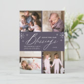 Nieuw baby 4 Foto kerstfeestdag Kaart (Staand voorkant)