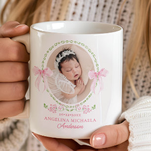Nieuw Baby Aquarel Grandmillennial Strikjes Aanden Koffiemok