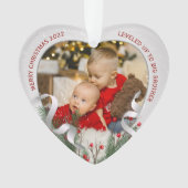 Nieuw Baby Big Brother Silver-Lijst Vrolijk kerstf Ornament (voorkant)