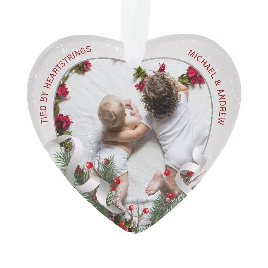 Nieuw Baby Big Brother Silver-Lijst Vrolijk kerstf Ornament