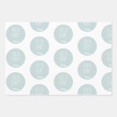 Nieuw Baby Blue Green Modern Elegant Inpakpapier Vel (Voorkant)