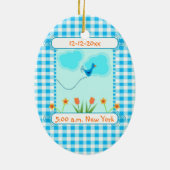 Nieuw Baby Boy Blue Vichi Ornament (Achterkant)