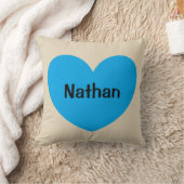 Nieuw Baby Boy Gepersonaliseerd Blauw Hart met Naa Kussen (Deken)