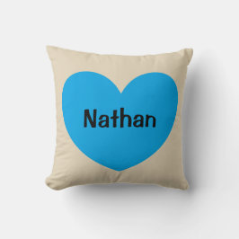 Nieuw Baby Boy Gepersonaliseerd Blauw Hart met Naa Kussen