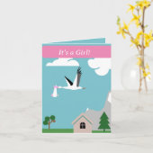 Nieuw Baby Girl Editable Kaart (Gele Bloem)