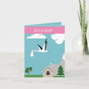 Nieuw Baby Girl Editable Kaart