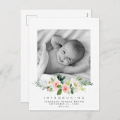 Nieuw Baby Neutral Bloemfoto briefkaart (Voorkant / Achterkant)