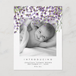 Nieuw Baby Neutral Lavender Photo briefkaart