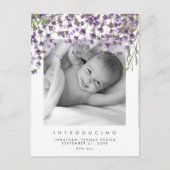 Nieuw Baby Neutral Lavender Photo briefkaart (Voorkant)