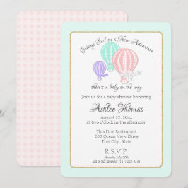 Nieuw Baby shower van Adventure Hot Air-luchtballo Kaart