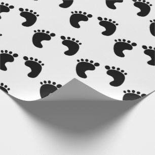 NIEUW BABY VOETAFDRUK INPakkend PAPER Cadeaupapier