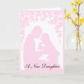 Nieuw baby wenskaart kaart (Gele Bloem)