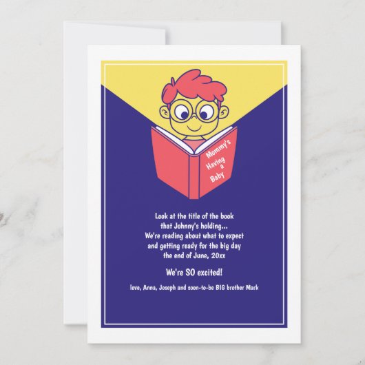 Nieuw Babyboek Zwangerschapsaankondiging Aankondiging (Voorkant)