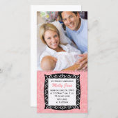 Nieuw Babykaart Aankondiging (Voorkant / Achterkant)