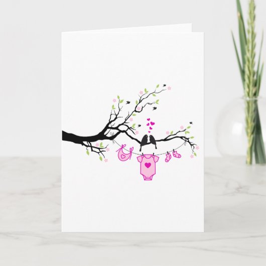 nieuw babymeisje, baby showerontwerp (Voorkant)