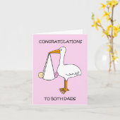 Nieuw babymeisje voor mannenparen kaart (Gele Bloem)