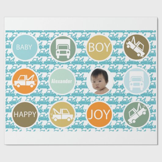 Nieuw babypeuter Fotopapier Cadeaupapier (Vlak)