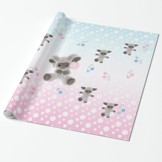 Nieuw babyplukkerpapier cadeaupapier (Uitgerold)
