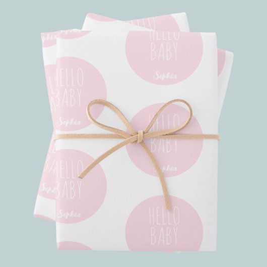Nieuw babyroze, eenvoudig inpakpapier vel