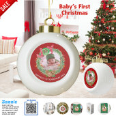 NIEUW Babys 1e Kerstmis FOTO BAUBLE Keramische Bal Ornament
