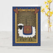 Nieuw babyschaap kaart (Gele Bloem)