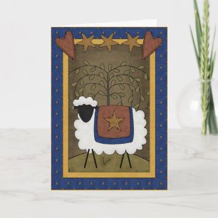 Nieuw babyschaap kaart