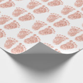 Nieuw babyschoentje voor meisje cadeaupapier (Hoek)